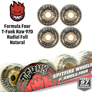 �X�s�b�g�t�@�C�A �E�B�[�� SPITFIRE WHEELS FORMULA FOUR F4/97DU T-FUNK RAW PRO RADIAL FULL SHAPE 54mm NATURAL ���W�A���t��4�Z�b�g