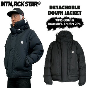 �A�[���[�f���o���[ �}�E���e�����b�N�X�^�[ �f�^�b�`���u���_�E�� MOUNTAIN ROCKSTAR DETACHABLE DOWN JACKET �_�E���W���P�b�g �E�G�A 26-27-JK-MRS �u���b�N M L XL XXL