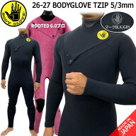 【予約】 ボディグローブ ウェットスーツ セミドライ 26-27 BODYGLOVE PRIME VAPER TZIP プレミアムジャ…