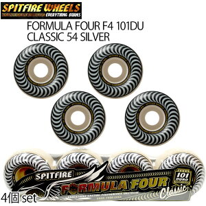 XP[g{[h EB[ SPITFIRE WHEELS Xsbgt@CA FORMULA FOUR F4 101DU CLASSIC 54 SILVER 4set SK8 Xsbgt@C[ NVbN