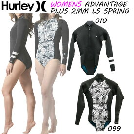 フロントジップ 長袖スプリング 22 HURLEY ハーレー レディース WMS ADVANTAGE PLUS 2mm ロンスプ ウェットスーツ サーフィン