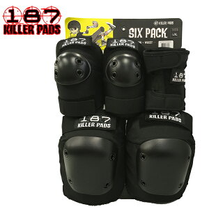 187 KILLER PADS �L���[�p�b�h ADULT SIX PACK(ELBOW�EKNEE�EWRIST) ��l�p3�_�Z�b�g SK8 �X�P�[�g �X�g���[�g�X�|�[�c�p �����G�C�g�Z�u��