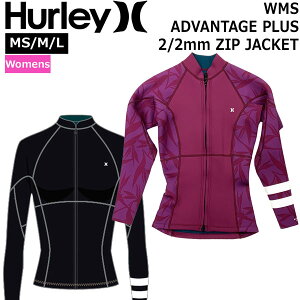 ウェットスーツ ジャケット HURLEY ハーレー レディース 24 WMS ADVTG PLUS 2/2 ZIP JKT アドバンテージプラス フロントジップ 日本規格正規品