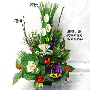 お正月生花アレンジ松竹梅
