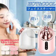フェイススチーマー スチーマー 温冷 ミスト ナノミスト スチーマー 美顔器 美顔スチーマー クレンジング…