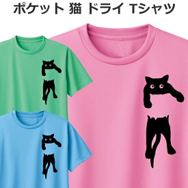 ドライ Tシャツ 吸汗 速乾 猫 好き メンズ レディース ジュニア 半袖 長袖 おしゃれ おもしろ ネコ ティシャツ