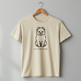 Tシャツ ポメプー メンズ レディース ジュニア 半袖 おしゃれ おもしろ かわいい 犬 ティシャツ