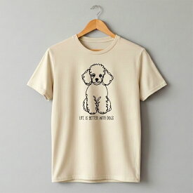 Tシャツ プードル メンズ レディース ジュニア 半袖 長袖 おしゃれ おもしろ かわいい トイプードル 犬 ティシャツ