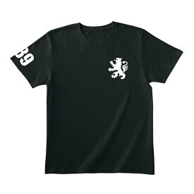 Tシャツ メンズ レディース ライオン エンブレム ブラック 半袖 ティーシャツ ワールド サッカー スポーツ 競技 ティシャツ