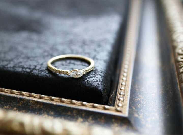 楽天市場】【再販】K18 マーキス ダイヤモンド リング 0.2ct 0.3ct 