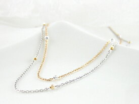 K18 ゴールド ステーション ネックレス「 Carino - カリーノ - 」18K 18金 YG WG PG イエローゴールド ホワイトゴールド ピンクゴールド ギフト プレゼント＊2602
