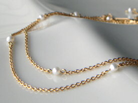 K18 ゴールド 淡水パール ステーション ネックレス「 Carino Pearl - カリーノパール - 」18K 18金 YG WG PG イエローゴールド ホワイトゴールド ピンクゴールド ギフト プレゼント【送料無料】＊2602