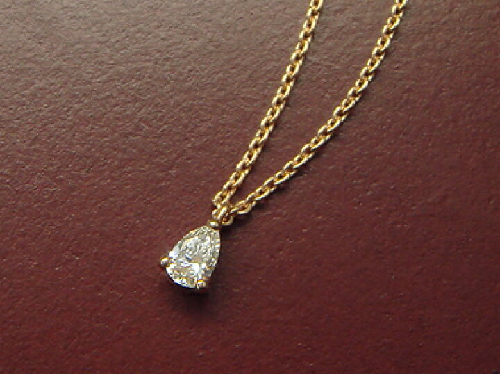 楽天市場】【再販】K18 ダイヤモンド ネックレス 「ペアシェイプカット  