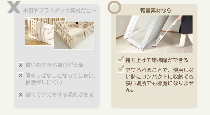 楽天市場】ベビーサークル メッシュ 75 120 150 180 ベビーゲート 