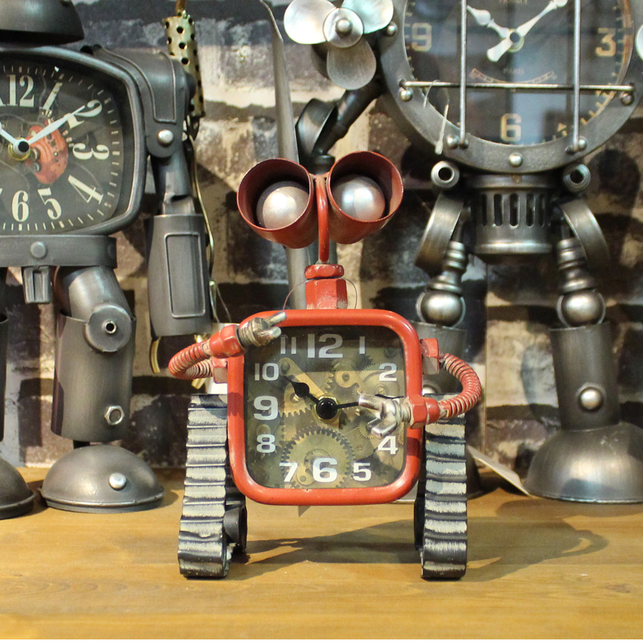 楽天市場】【10%off3日間限定】置き時計 おしゃれ アナログ ロボット