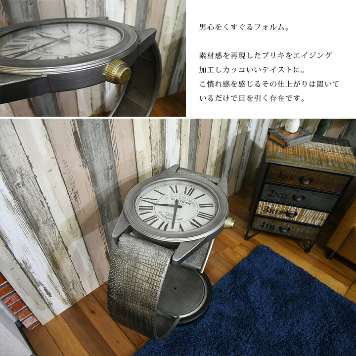 楽天市場】期間中ポイント10倍 時計 置き時計 テーブル 腕時計型  