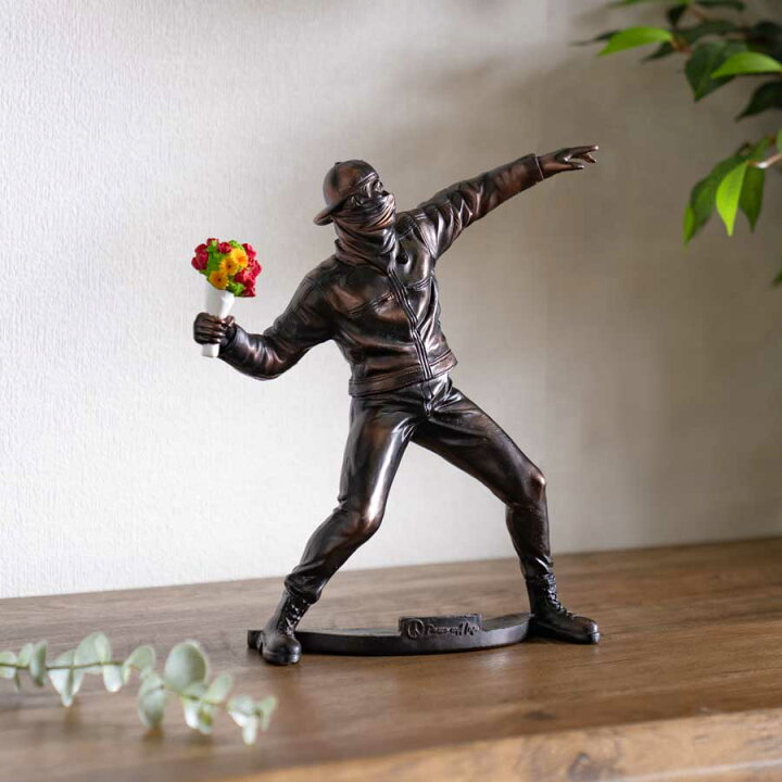 楽天市場】オーナメント インテリア バンクシ— Banksy art アート 花束 