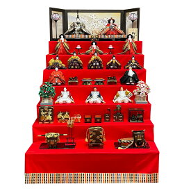 雛人形 松寿作 段飾り 15人飾り 7段飾り ミニ セット おしゃれ モダン 小さい ひな人形