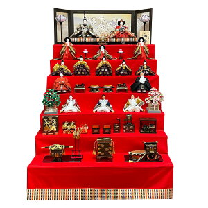 雛人形 松寿作 段飾り 15人飾り 7段飾り ミニ セット おしゃれ モダン 小さい ひな人形