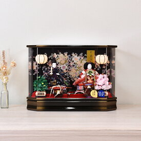 【最短即日出荷可能】 雛人形 コンパクト おしゃれ かわいい ケース飾り アクリル 初節句 黒 紺 お祝い ひな人形飾り 今どき (横幅53cm) ミニ サイズ マンション 女の子 モダン お雛様 小さい 桃の節句 リビング 玄関 馴染む ギフト 出産祝い プレゼント 小型 手作り 縁起物