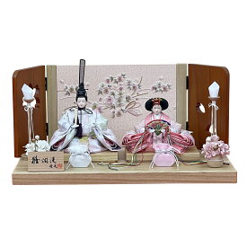 雛人形 お祝い ひな人形 平飾り 親王飾り 2人飾り 二人飾り 芥子 木目 焦茶 おしゃれ かわいい 可愛い モダン ひな祭り かわいい ひな おひな様 人形 2026