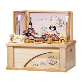 雛人形 コンパクト 親王 収納 おしゃれ 白 かわいい ひな人形 初節句 お雛様 ミニ くすみ色 お祝い 雛祭り 平安豊久 小芥子親王飾り ひまり 304438 hj-111 桃の節句 小型 国産 天然木 リビング 玄関 縁起物 人気 2026