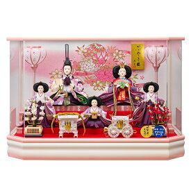 ×雛人形 ケース入り コンパクト ひな人形 ケース ミニ お雛様 アクリル ケース飾り 初節句 御洒落 久月取扱い 雛人形 ケース飾り ひな人形 コンパクト 可愛い ミニ かおり三五芥子五人飾 243-527 アクリルケース オルゴール付