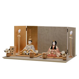 雛人形 コンパクト かわいい マンション 女の子 ミニ 金色 モダン グレージュ かわいい おしゃれ 木目込み 初節句 木製 ひな人形 正絹 復元織 18号 h39-8 桃の節句 天然木 小型 国産 リビング 玄関 縁起物 人気 2026