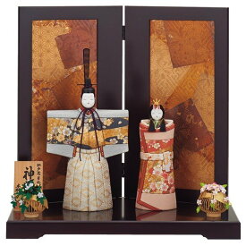 雛人形 コンパクト 木目込み 一秀 ひな人形 親王飾り 立雛 たち雛 平飾り かわいい おしゃれ コンパクト 小さい ミニ お雛様 おひな様 2025 25-e-57