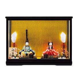 雛人形 コンパクト 木目込み 一秀 ひな人形 親王飾 桃山雛 1号 ケース入 かわいい コンパクト ひな人形 木目込 お雛様 おしゃれ 可愛い まる顔 2025 25-h-13