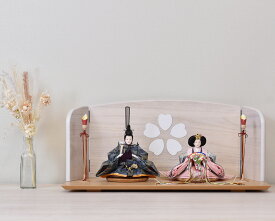 雛人形 大島紬 青 コンパクト ひな人形 親王飾り エンジ 刺繍 平飾り 白 ホワイト orijin かわいい おしゃれ モダン 初節句 お雛様 おひな様 2025