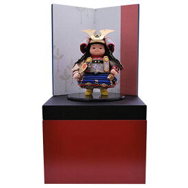 五月人形 幸一光 5月人形 お祝い 大将飾り 収納飾り 星丸 ほしまる 黒小札 青糸威 かわいい かっこいい コンパクト 朱