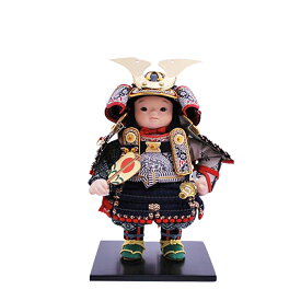 五月人形 幸一光 5月人形 お祝い 大将飾り 翔 しょう 黒小札 紺糸威 かわいい かっこいい コンパクト 人形のみ