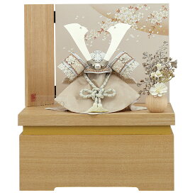 五月人形 お祝い 初節句 「最短出荷対応品」コンパクト 兜飾り 収納飾り 7号 白銀中鍬兜 ベージュ 栓木 おしゃれ かっこいい モダン かわいい 2025 sn2530-7