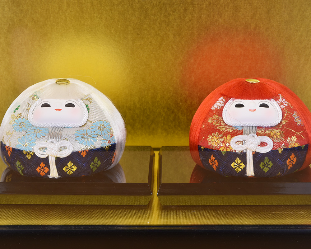 楽天市場】日本人形 紅白 ダルマ 達磨 桃の節句 ケース飾り ダルマ