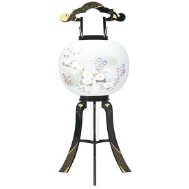 盆提灯 初盆 新盆 ミニサイズ コンパクト 提灯 創作 モダン 花印綾型蒔絵絵入 プラスチック製 電気コード式 盆ちょうちん 仏具 お盆飾り 新盆飾り 贈答 小型