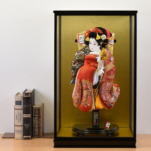 羽子板 コンパクト お祝い 初正月 羽子板飾り ガラス ケース飾り 正月飾り 押絵羽子板 orijin オリジン 18号 金襴詩音赤赤 おしゃれ 2024 送料無料 18-13