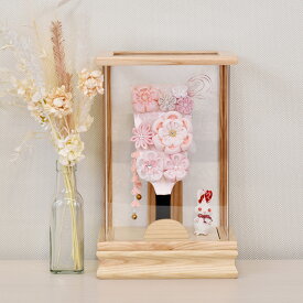 【最短即日出荷可能】【数量限定 迎春 特別割価格】羽子板 初正月 お祝い コンパクト おしゃれ つまみ細工 ミニ ピンク 白 ベージュ かわいい 初正月 マンション 7号 (高さ31cm) ケース入り アクリル 飾り 木製 女の子 初節句 お祝い 小型 国産 モダン 人気 2026
