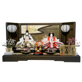 雛人形 久月 ひな人形 お祝い 平飾り 金駒刺繍 親王飾り 二人飾り 2人飾り 黒 金 おしゃれ かわいい おしゃれ 可愛い NO12 2026