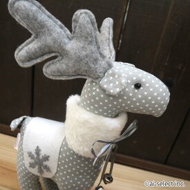 掲載で最終在庫 ai 即納　トナカイ ぬいぐるみ インテリア モノトーン グレー 結婚祝い 人形 かわいい おしゃれ 寝室 階段 玄関 お見舞い プレゼント 出産祝い 贈り物 ギフト 北欧 ドット リビング シンプル 飾り ドール ホワイトインテリア