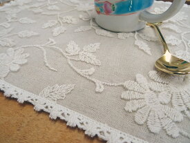 人気のカフェカーテンがおしゃれ な 『テーブルセンター』 になりました 　[cl25]　北欧　素敵ナチュラル　自然素材やシンプル ティマットやランチョンマットにも