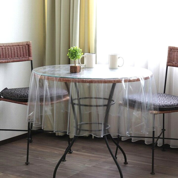 楽天市場 川島織物セルコン社 透明ビニールテーブルクロス コロナ 飛沫防止 ビニールカーテン の代用に人気 90x90cm 神戸カフェカーテン トイレマット