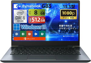 yςݕiz dynabook G83 13.3^FHD 10 Core i5 / 8GB / M.2 SSD / Windows11 & Office2019 / yʃm[gp\R WEBJEHDMIEUSB-Cځyz