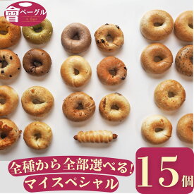 Ai Bagel 全種類から選べるマイスペシャル15個セット 全22種類から 5種 3個ずつ 選べる ベーグル 送料無料 パン 冷凍 朝食 保存食 もちもち 国産小麦 無添加 低カロリー ダイエット お取り寄せグルメ