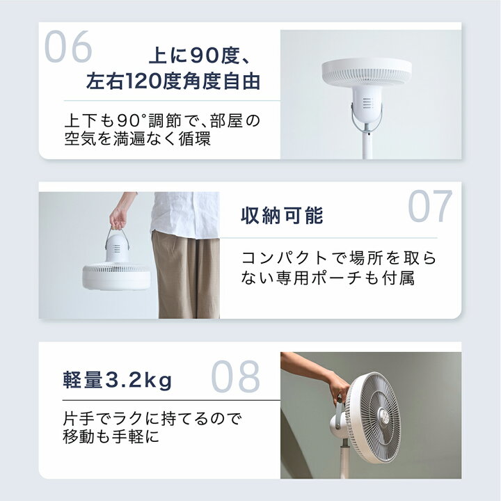 楽天市場】【大風量×静音】 インテリア 扇風機 サーキュレーター 