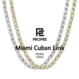 【返金保証】PROPRE プロープル テニスチェーン ネックレス テニス チェーン メンズ ネックレス チェーン ゴールド 太め チェーンネックレス メンズ チェーン ネックレス 太い 金 銀 18k 18金 ヒップホップ ネックレス メンズ ゴールド ネックレス プレゼント