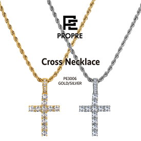 【返金保証】PROPRE プロープル 金 ネックレス 金ネックレス 十字架 クロス ネックレス ゴールド ネックレス メンズ ネックレス 金 チェーン ヒップホップ ストリート プレゼント
