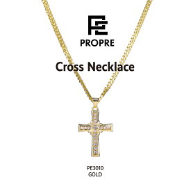 【返金保証】PROPRE プロープル 金 ネックレス 金ネックレス 十字架 クロス ネックレス ゴールド ネックレス メンズ ネックレス 金 チェーン ヒップホップ ストリート プレゼント