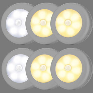 人感センサーライト 電池式 フットライト 小型 LED足元ライト 室内 ベッドサイドランプ 明暗センサー 停電 防災 対策 マグネット付き キッチン 廊下 階段 足元 本棚 クローゼット に適用 目に