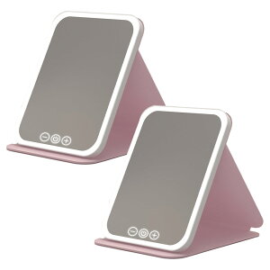 ★ポイント5倍 マラソンセール★女優ミラー 日光女優ミラー 卓上ミラー 化粧鏡 卓上 鏡 ライトミラー LEDミラー メイクミラー ライト付きミラー USBサポート式 携帯型ミラー 折り畳み式 三色